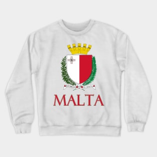 Malta - Coat of Arms Design Crewneck Sweatshirt